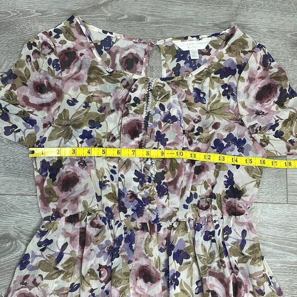 LC Lauren Conrad Runway Sheer Floral Long Sleeve Maxi Dress 4 - Picture 11 of 16